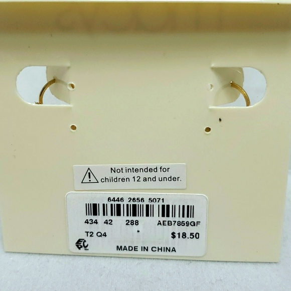 Macy's peach & green stone dangle earrings - Picture 4 of 4